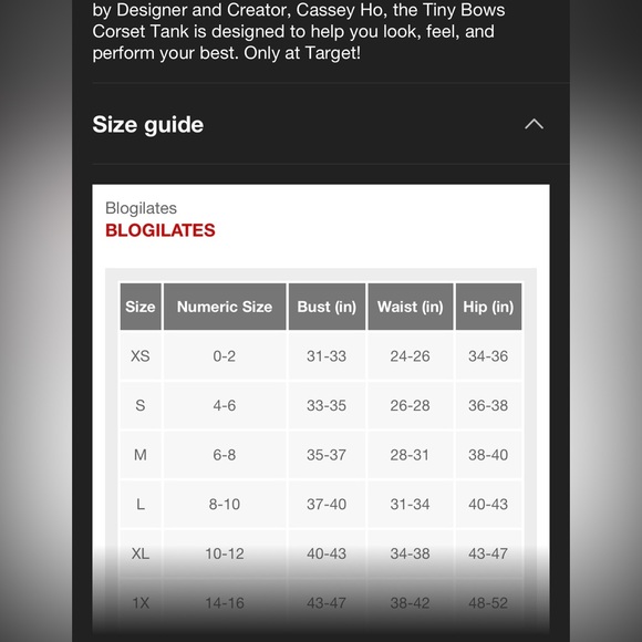 NWT Blogilates tiny bows corset tank top size small - Picture 3 of 3